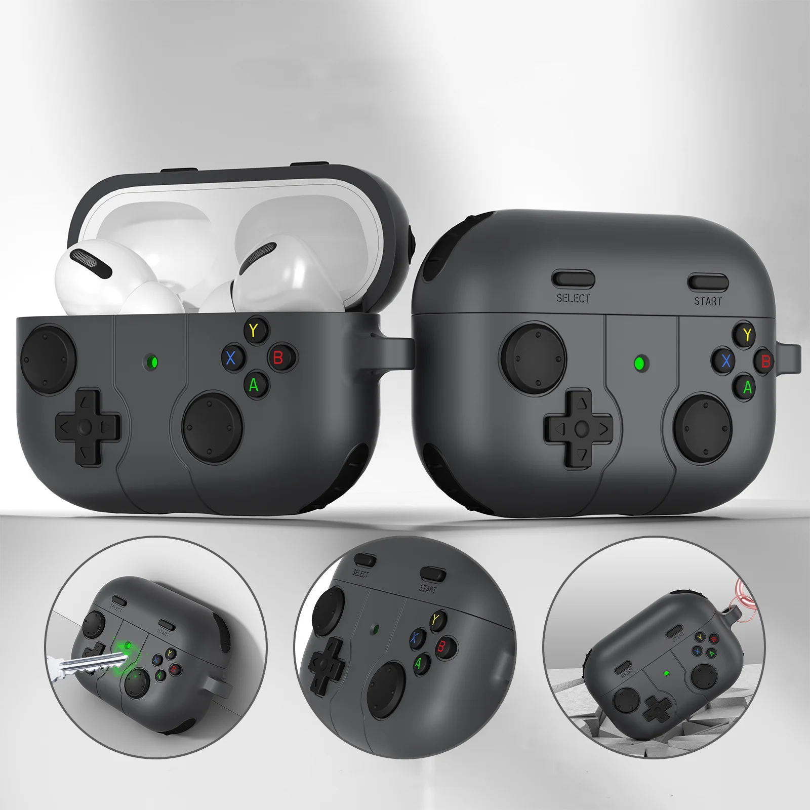 Fall für Airpods Pro 2 3D Gamepad Gameboy Kopfhörer Zubehör Soft Protector Fall Abdeckung für Airpods 1/