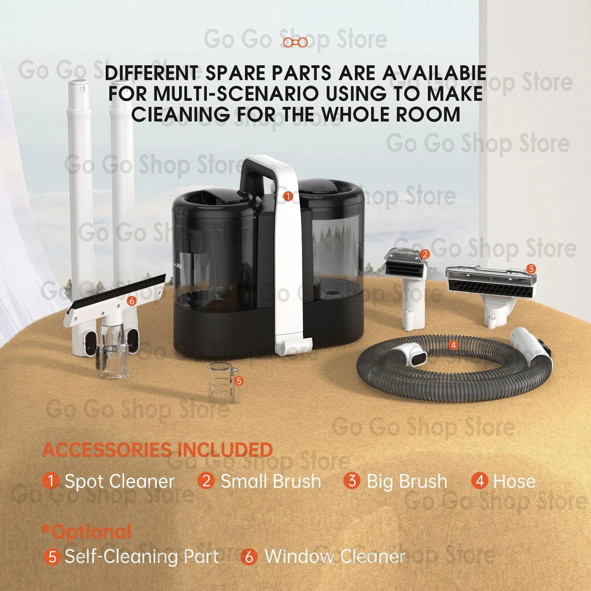 W07 Fabric Cleaning Machine Large Suction Spray Washing and Suction Integrated Multifunctional Blanket Cleaning Machine