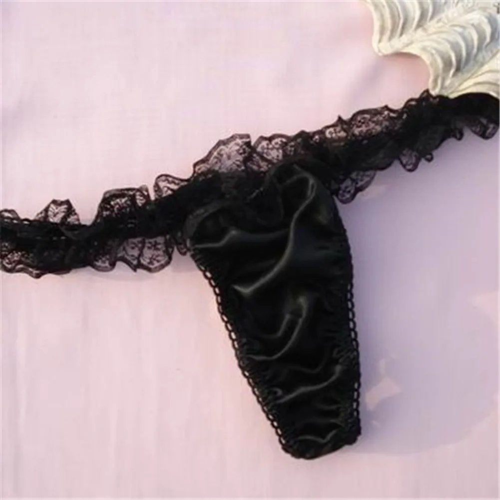 String taille basse en dentelle pour femme, culotte sexy, string respirant, sous-vêtement bikinis, lingerie japonaise, solide, maison