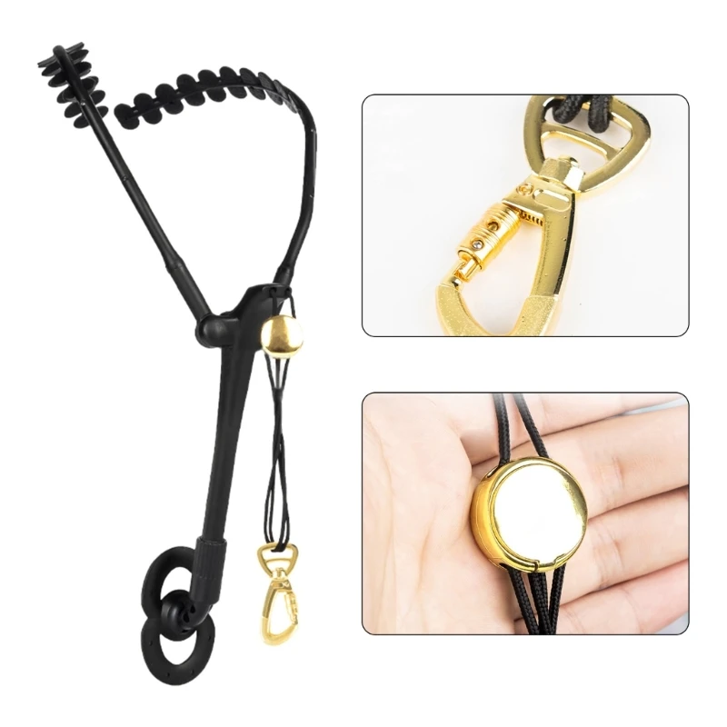 Saxophone Shoulder Harness Saxophone Neck Strap Hook Aluminum Metal Sax Holder Sax Strap for Alto Sax Soprano Saxophone