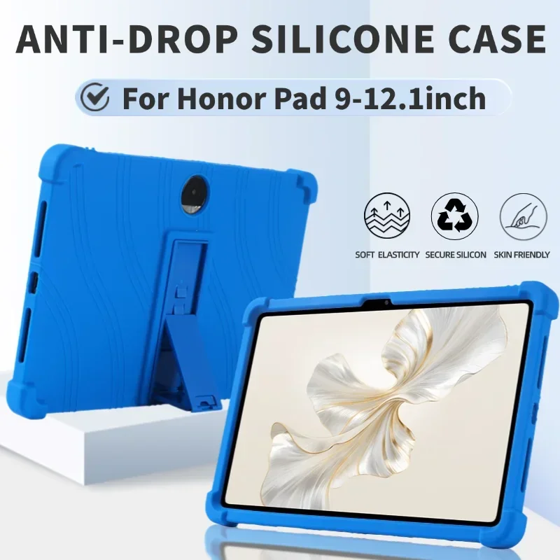 

Для HUAWEI Honor Pad 9, противоударный чехол с подставкой, Honor Pad 9 HEY2-W09 HEY2-W19 12,1 дюйма, мягкая силиконовая подставка, защитный чехол