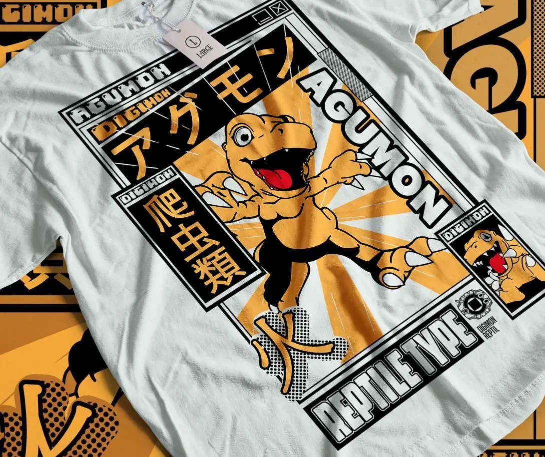 

Agumon Shirt Digimon Anime Tee Kamiya T-Shirt MetalGreymon WarGreymon Tshirt ALL