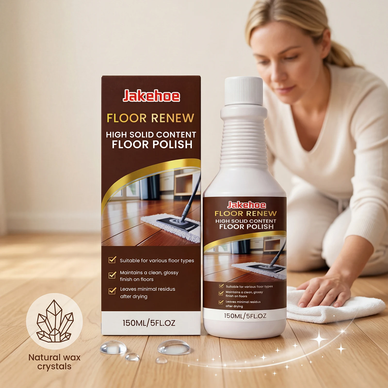 Wood Floor Restorer Professional Cleaner Household Decontamination Scratch Remover Forms Smooth Durable Protective Coating