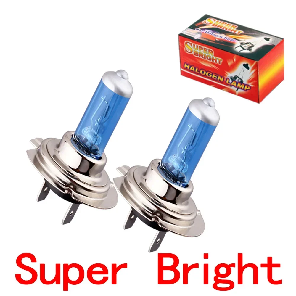 Super Bright White H7 Fog Halogen Bulb 55W, Car Headlight Parking Lamp Light Source V2 Replacement