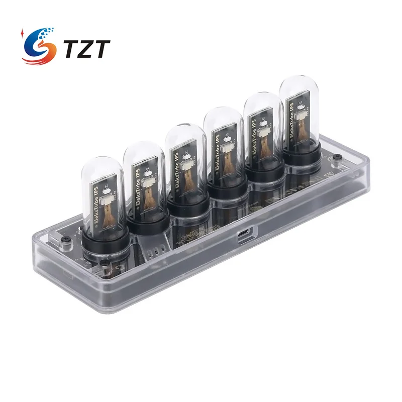 TZT Eleksmaker Elekstube IPS PR2 RGB Nixie Tube Clock с функцией Wi-Fi и Bluetooth для украшения рабочего стола