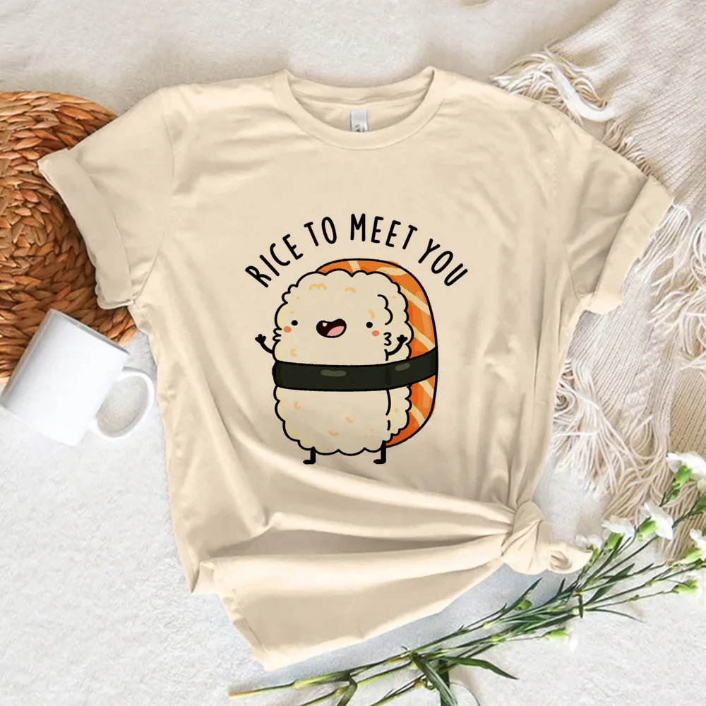 

Sushi t shirt women graphic Tee female graphic Japanese clothing