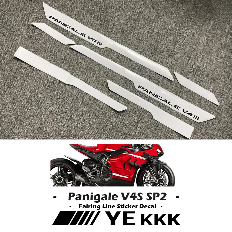 

For DUCATI PANIGALE V4 V4S V4R V4SP Side Fairing Decal Sticker Line Customization DK LOGO Superleggera V4SP