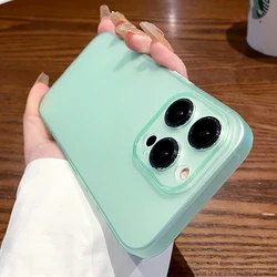 Matte Slim Ultra Thin Soft Translucent Case for IPhone 17 16 15 14 13 Pro Max 15 PLUS 17AIR Shockproof Cover Cases