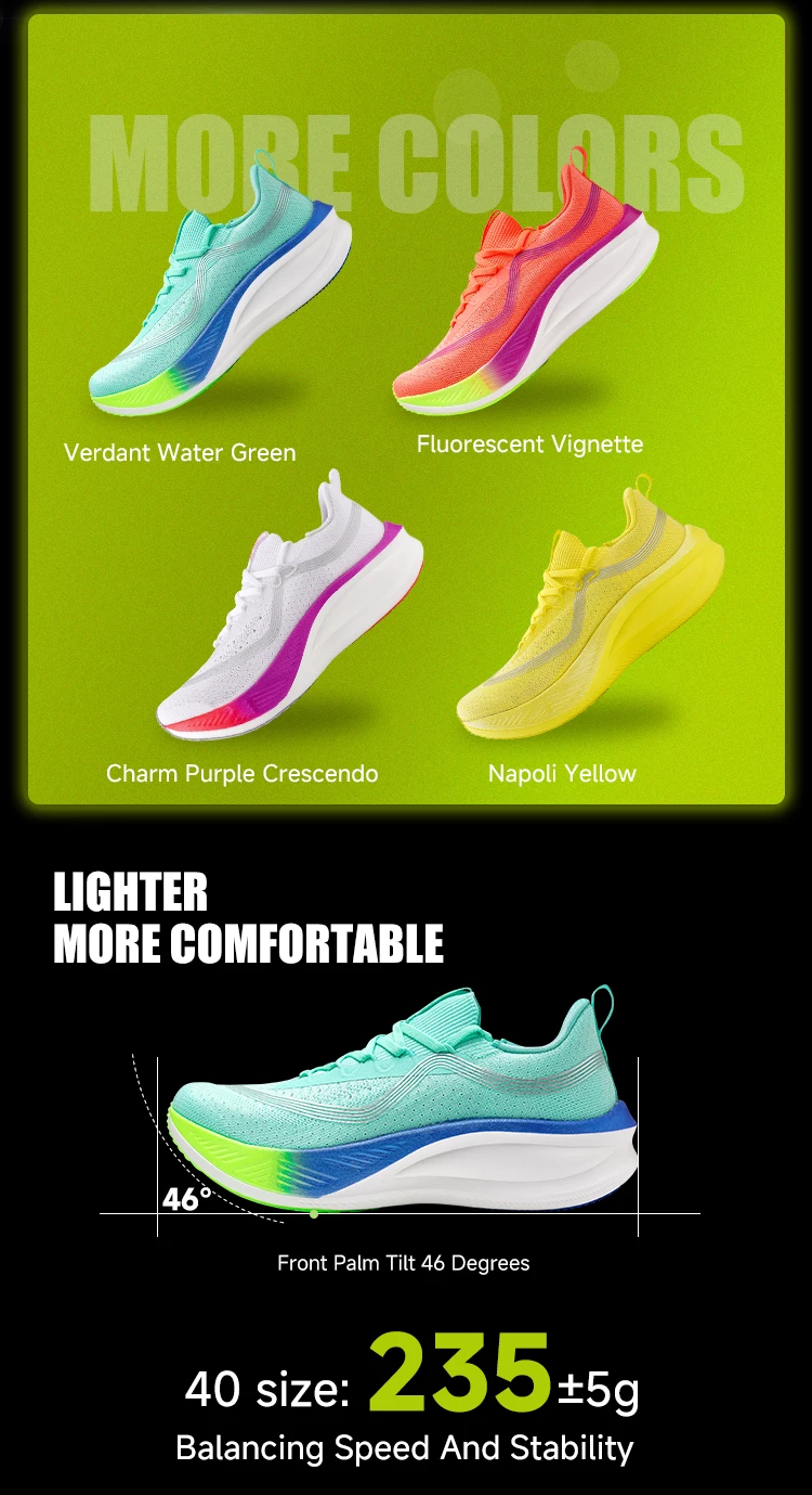 2025 IRUNSVAN Marathon-Schuhe, Carbon, hochwertig, atmungsaktiv, Bounce-Back-Dämpfung, professionelle Trainingsschuhe, leicht – Detail 13