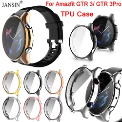 Amazfit GTRおよび3用のシリコン保護ケース,Amazfitウォッチ用のオールtpuスクリーンプロテクター,スマートウォッチケース