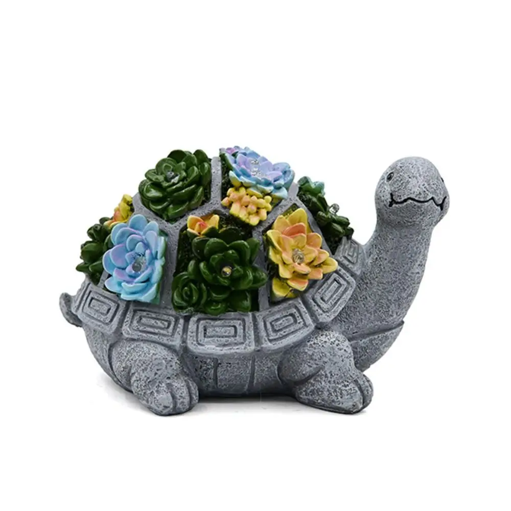 

Creative Solar Turtle Garden Statues Cute Waterproof Solar LED Lights Garden Statue 7 LED Lights Solar Powered