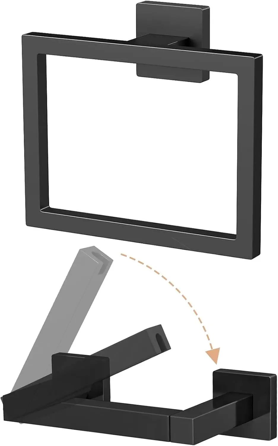 

Матовый черный держатель для туалетной бумаги из нержавеющей стали, настенный, для ванной, автодома, кухни