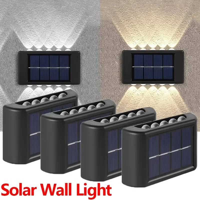 

LED Solar Light Outdoor Waterproof Up and Down Luminous Lighting for Street Garage Garden Lights Decoration Solar Wall Lamps