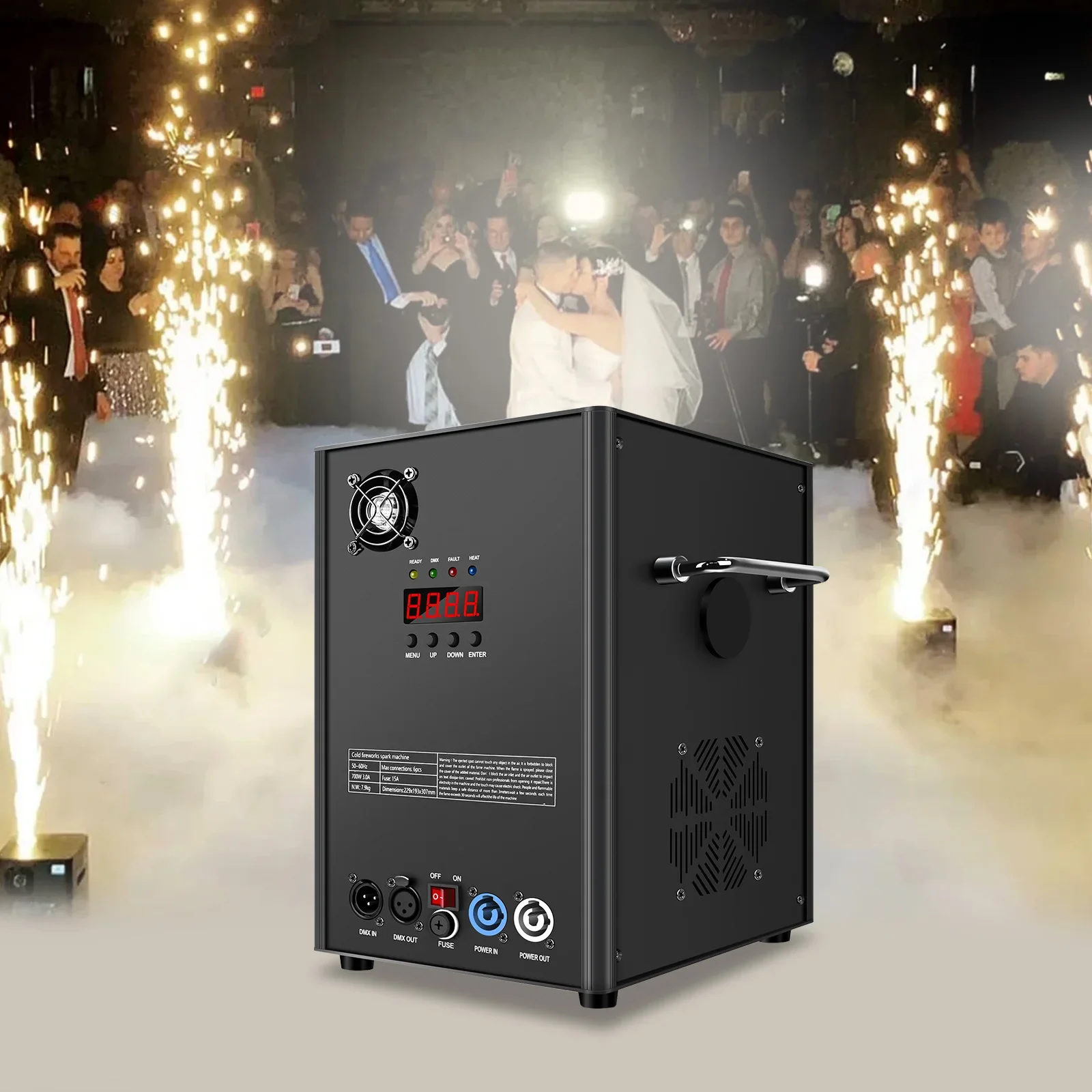 Stage Special Effects Fire Sparkler Machine 700W Cold Spark Machine Magical Special Effects for Wedding Stage