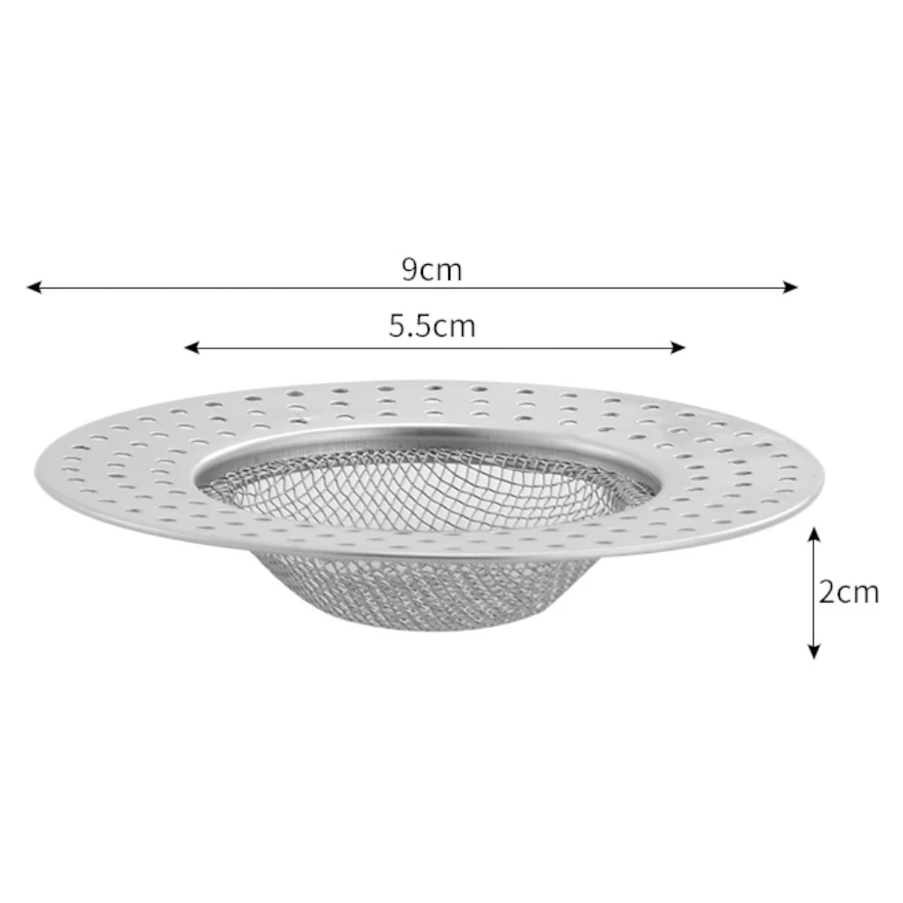 1PCS 9cm Household Stainless Steel Sink Filter Pool Bathtub Bathroom Sewer Floor Drain Kitchen Anti-clog Slag Strainer Tools