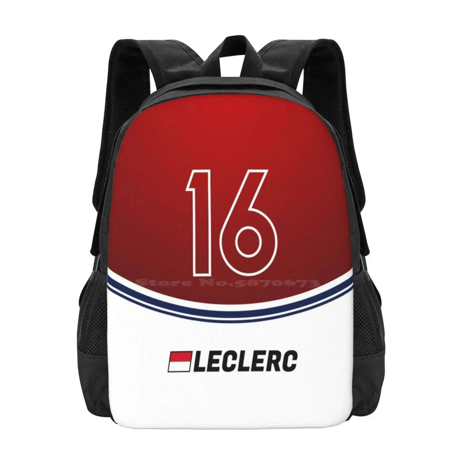 2018-#16 Leclerc Backpacks For School Teenagers Girls Travel Bags Racing Motorsport Leclerc Cars Monaco