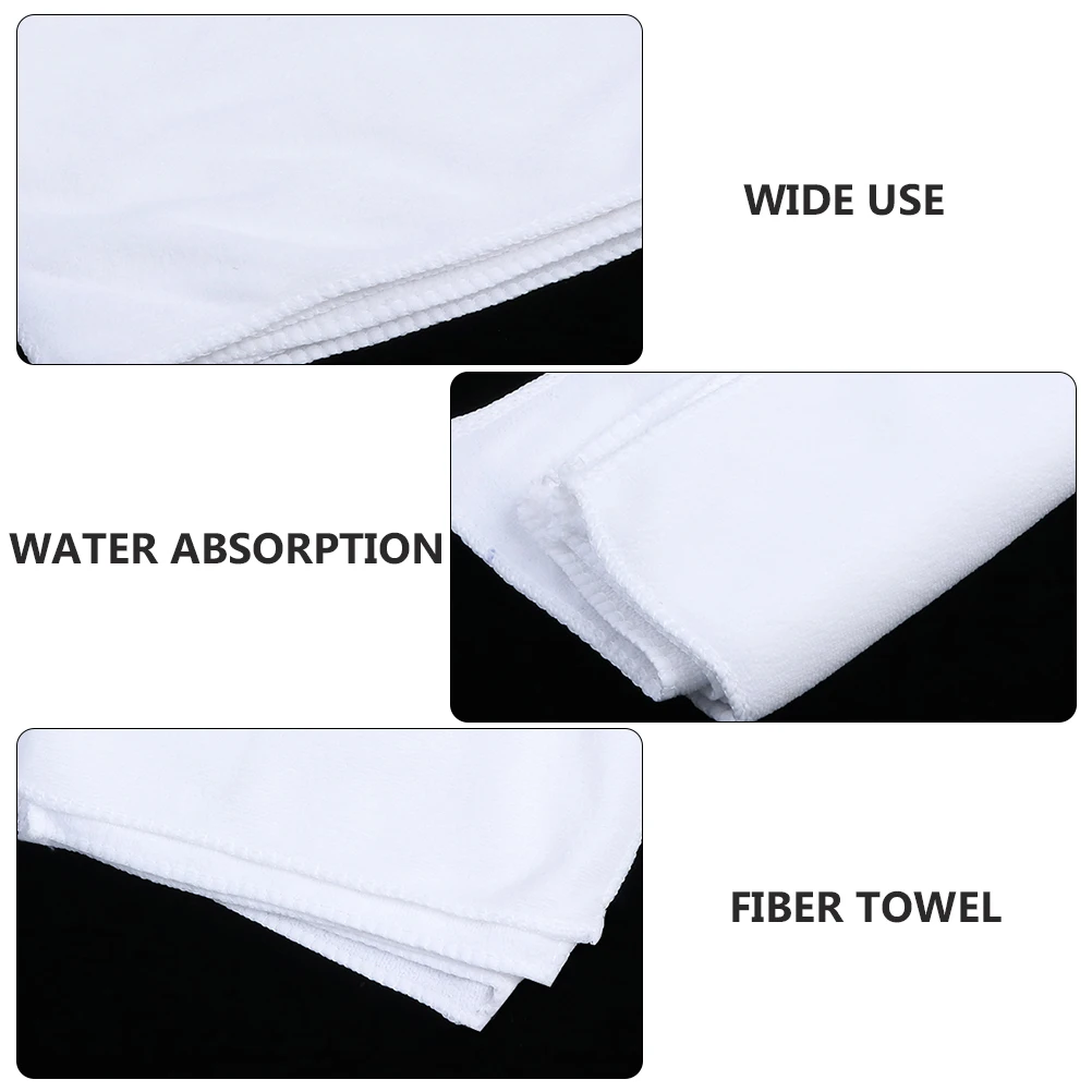 

10 Pcs Microfiber Towels Absorbent Bath Spa Pedicure Hotel Disposable Towels White Color Body Home Use