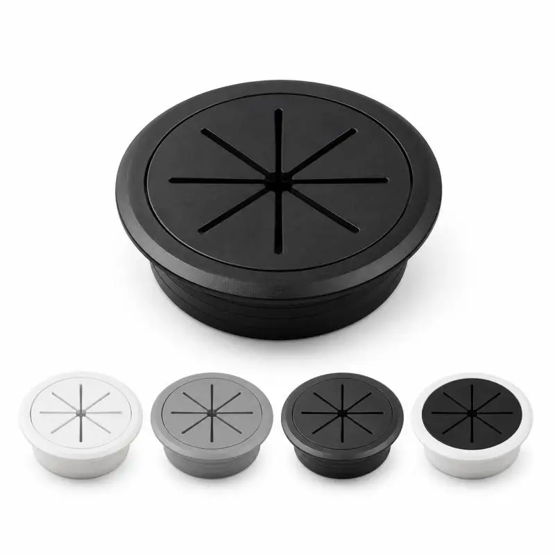 50/60MM Cable Hole Cover Cord Grommets for Office Furniture Cable Passing Eight Petal Threading Box Cover Desk Wire Organizer