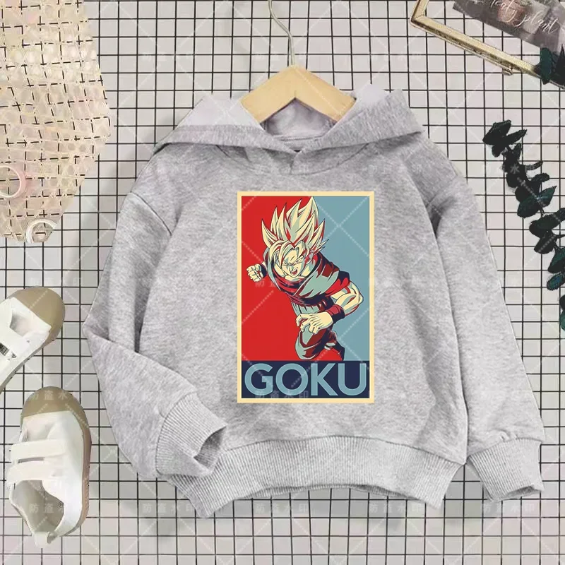 2024 ragazzi giappone Anime Dragon Ball Z Goku Cartoon Anime felpe con cappuccio abbigliamento per bambini magliette per adolescenti bambini Goku