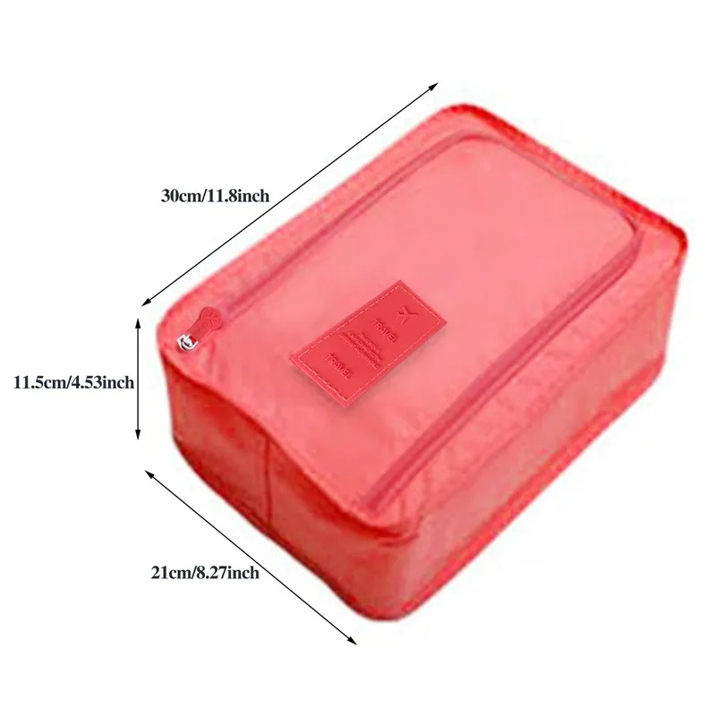 Portable Waterproof Shoes Organizer Storage Bag Pouch Pocket Packing Cubes Handle Nylon Zipper Bag for Travel Accessories