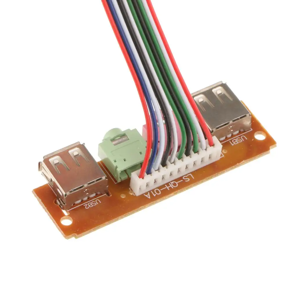 USB Audio Cable Dual Port Front Panel Extension Board Microphone Earphone Jack for DIY PC Computer Case