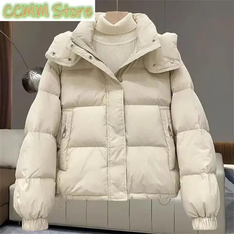 Cotton-Padded Coat Ladies New Autumn Winter Korean Down Jacket Women's Parkas Short Bread Outerwear Hooded Cotton Jackets