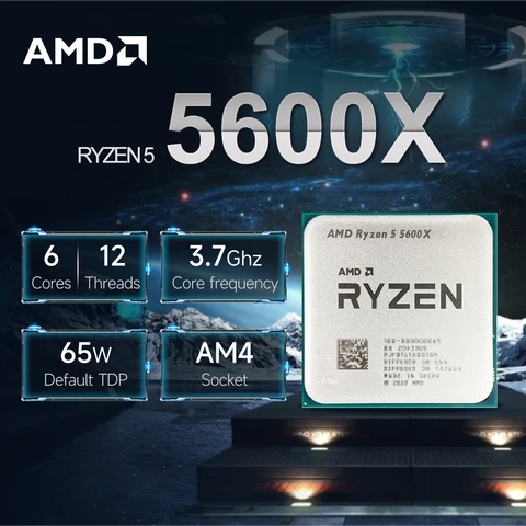 AMD Ryzen 5 5600X 6-Core 12-Thread CPU AM4 65W