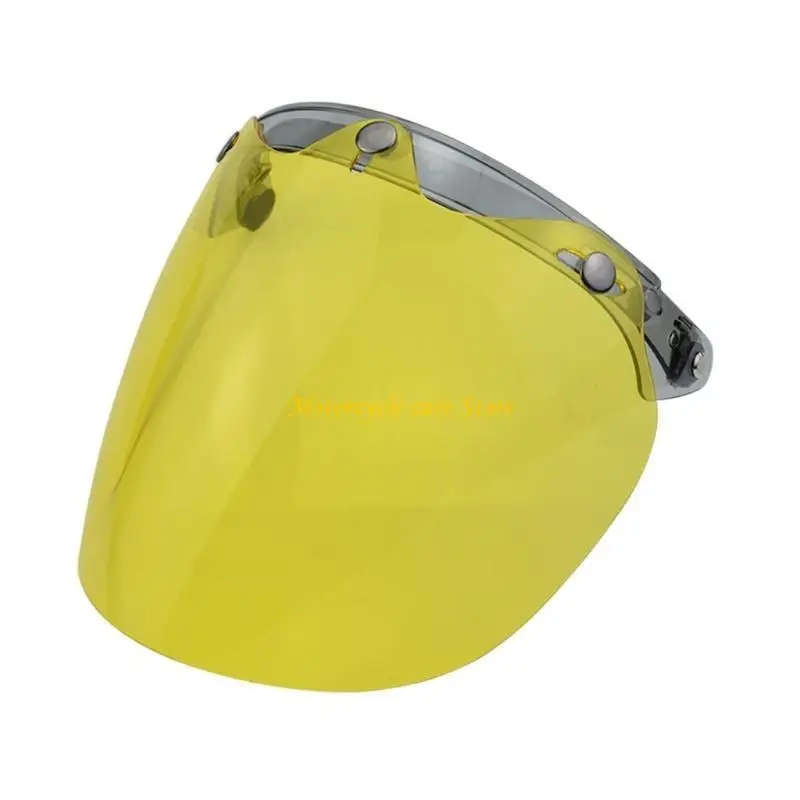 U75F Motorcycles Helmets Visor Lens Windshield Protective Cover Replacement for 3-Snap Design Helmet