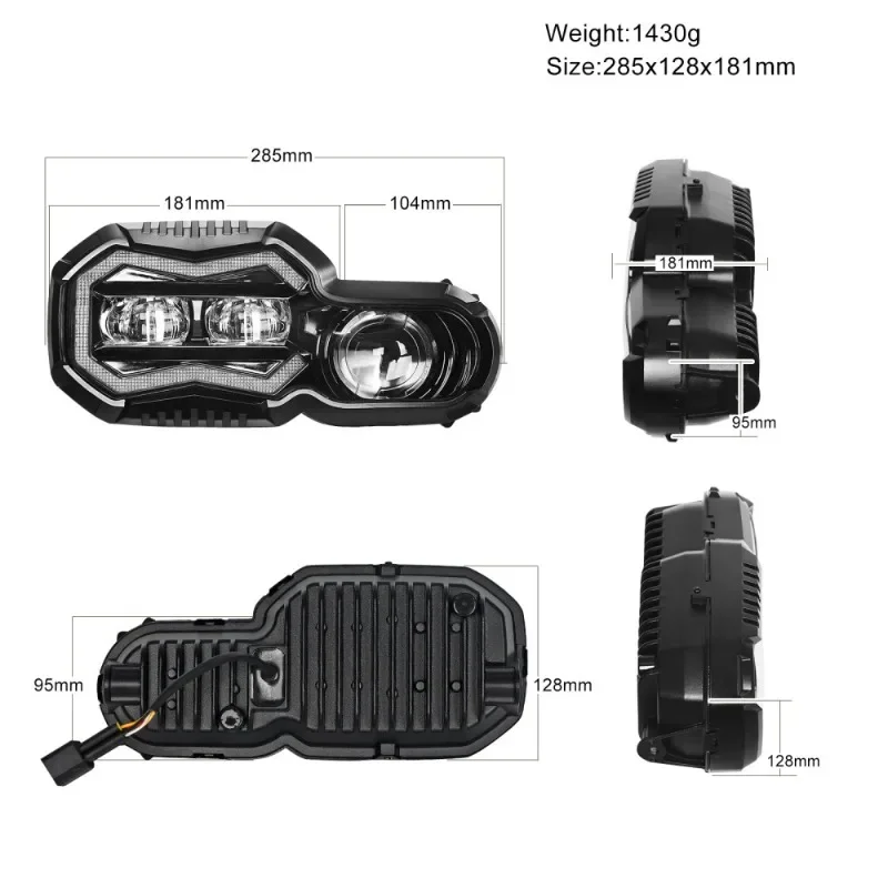 Motorcycle Headlight for BMW F800GS F800 F700GS F650G Waterproof Motorcycle Accessories Long Service Life Easy Install