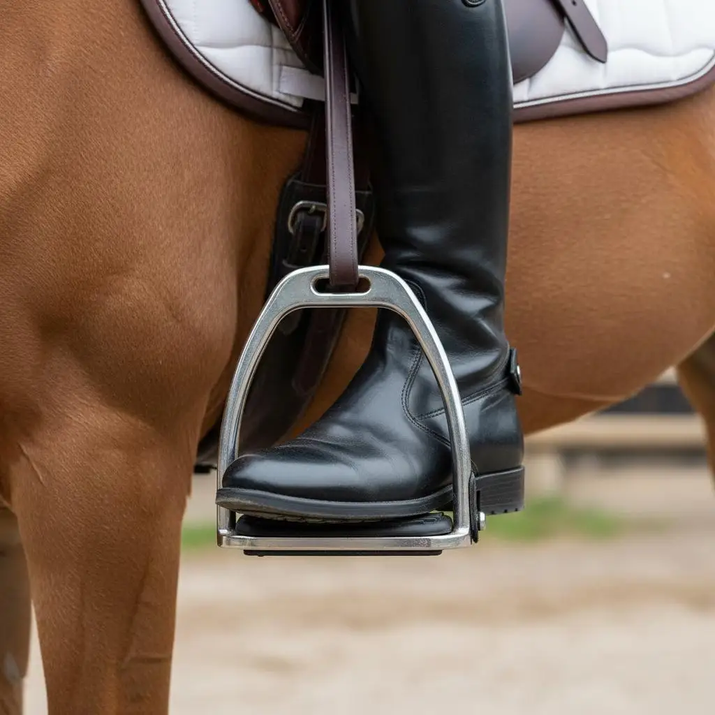 2x Horse Riding Stirrups,Rubber Pedal,Nonslip Footrest,Saddle Stirrups for Race Practice,Trail Riding,Outdoor Activities,Sports