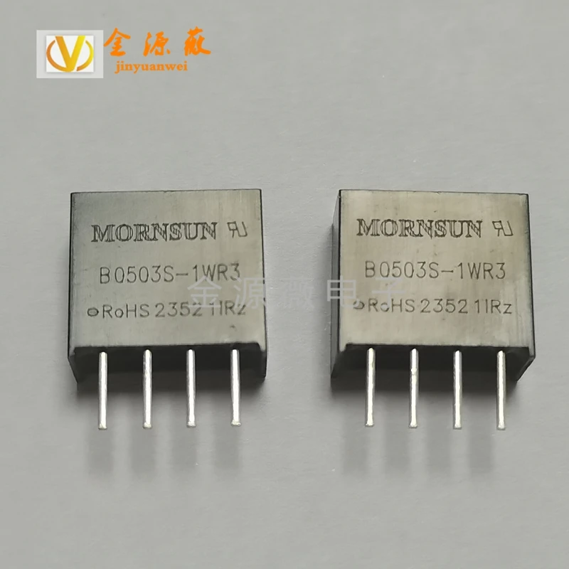 5PCS B0503S-1WR3 SIP DC/DC module Power supply Input: 4.5V~5.5V Output: 3.3V/1W Conversion efficiency: 74% Isolated power module