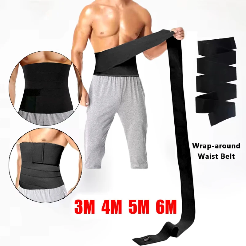 10cm Bandage Wrap Snap Men Waist Trainer Shaper Fajas Colombian Girdles Slimming Tummy Control Belt 3M 4M 5M 6M Corset Shapewear