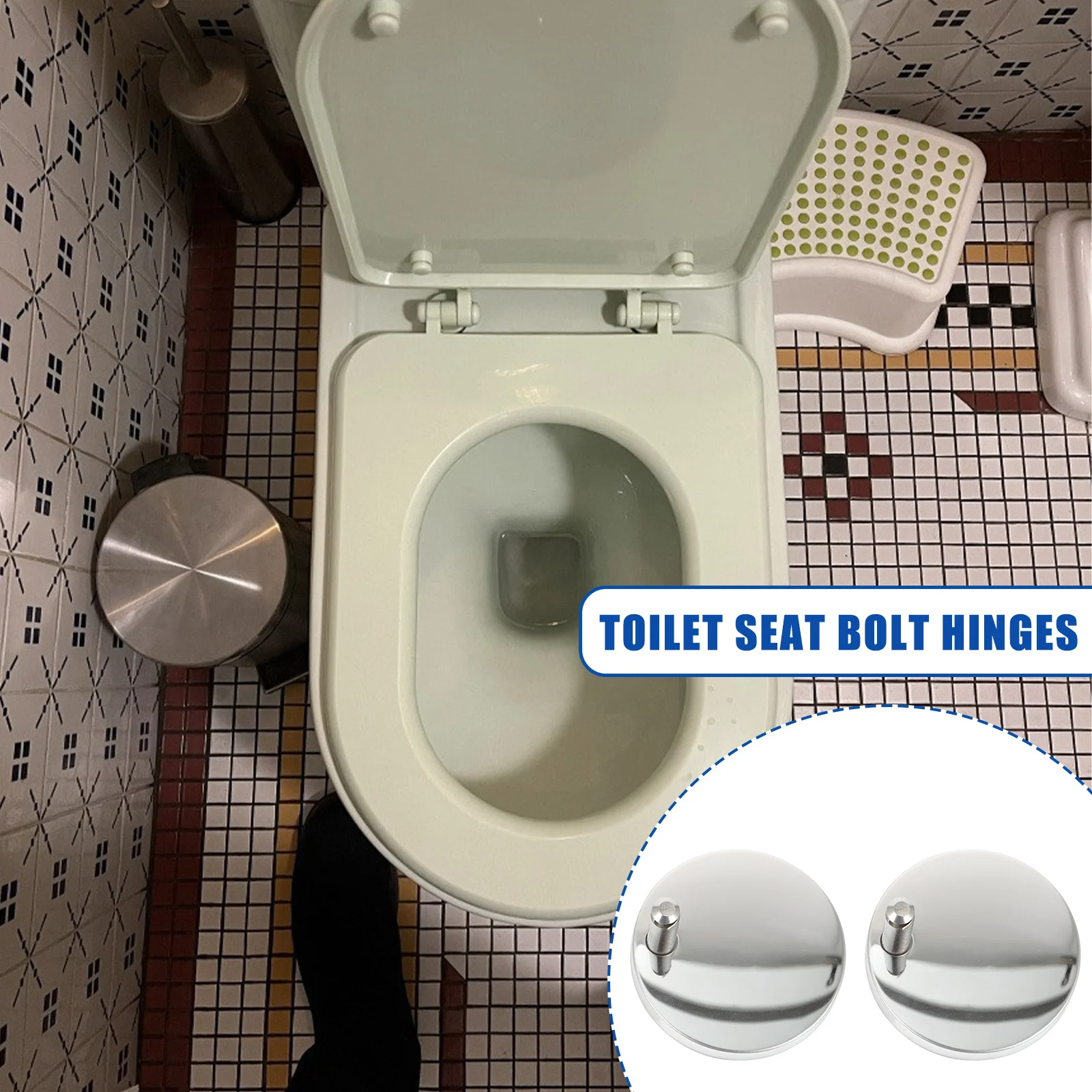 

2Pcs Toilet Seat Hinge Fixings Strong Toilet Seat Bolts for Standard Toilets Easy to Install Replacement Hardware Reliable