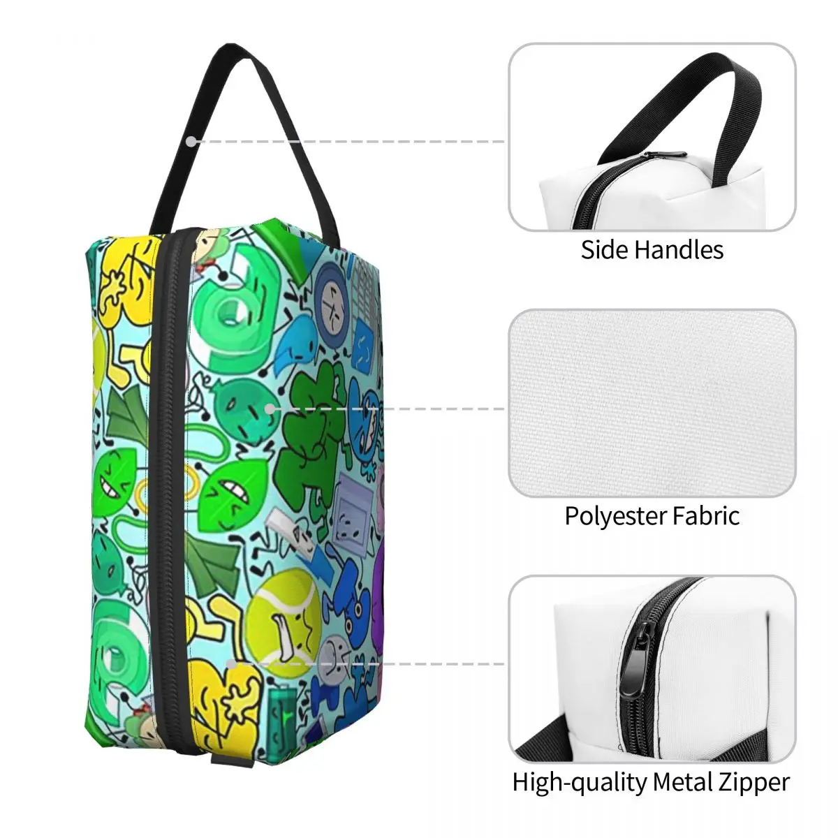 BFDI все персонажи косметичка косметический органайзер для хранения Dopp комплект туалетных принадлежностей косметичка для женщин красота дорожный пенал