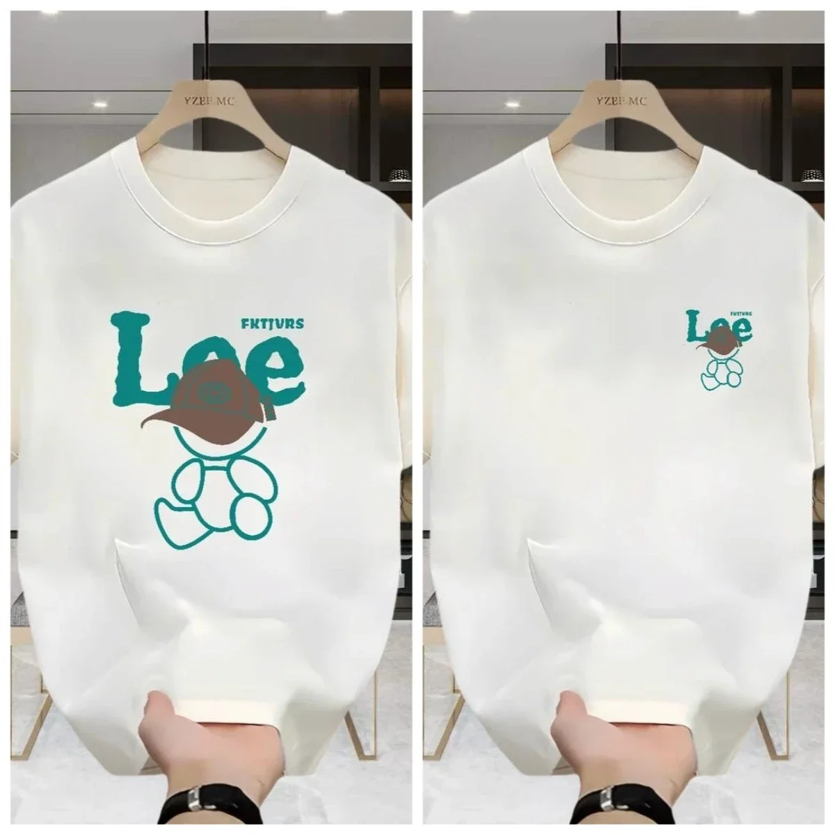 

2025: мужские и женские футболки с короткими рукавами из чистого хлопка, модные уличные модные и универсальные повседневные топы