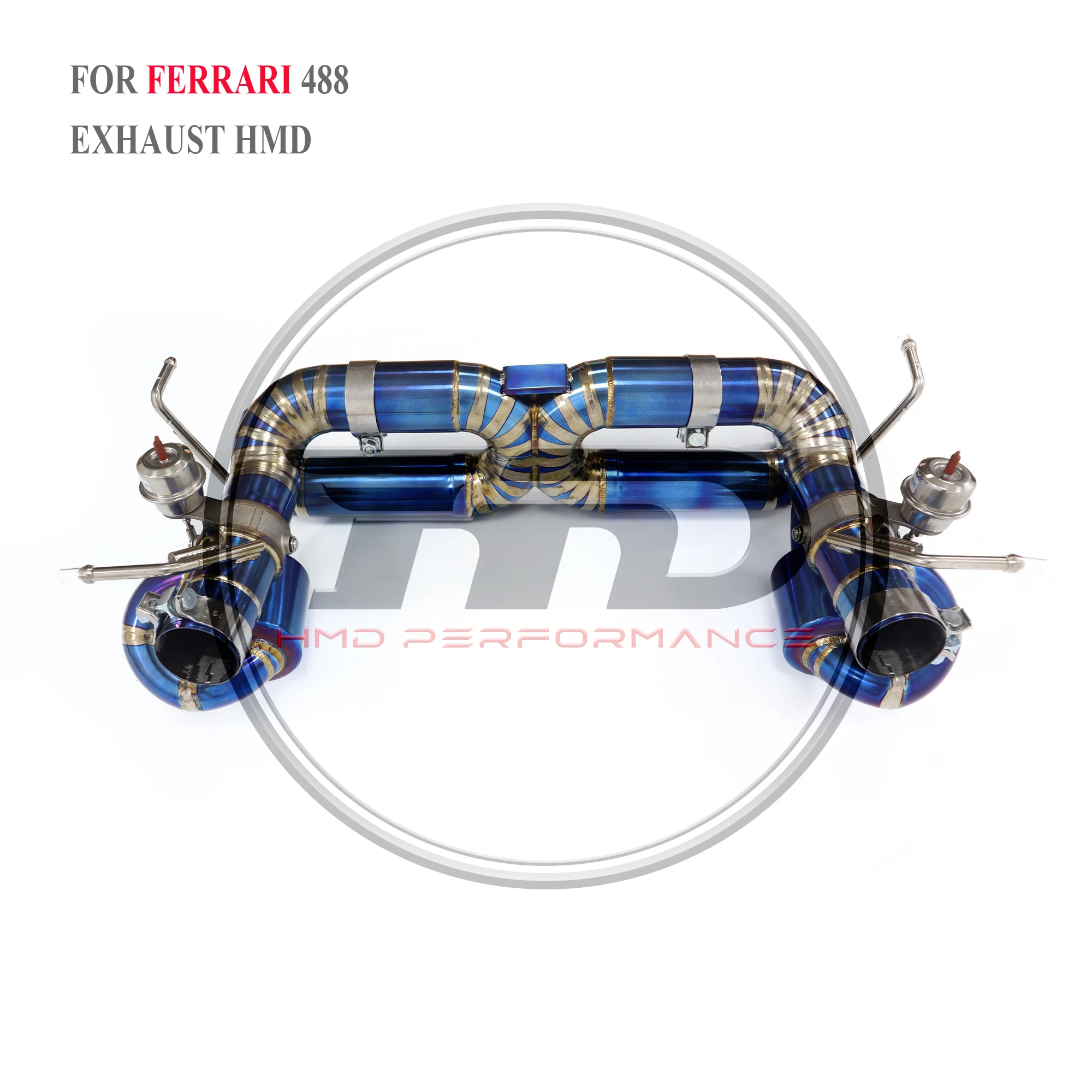 HMD titanium exhaust system Catback for Ferrari 488 F142M 2015-2018 3.9T electronic valve auto parts Exhaust Muffler