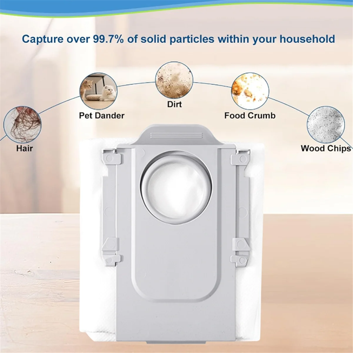 Sacchetto della polvere da 12 pezzi per Roborock S8 MaxV Ultra G20s Robot aspirapolvere sostituire le parti sacchetto della spazzatura della polvere pulizia della casa