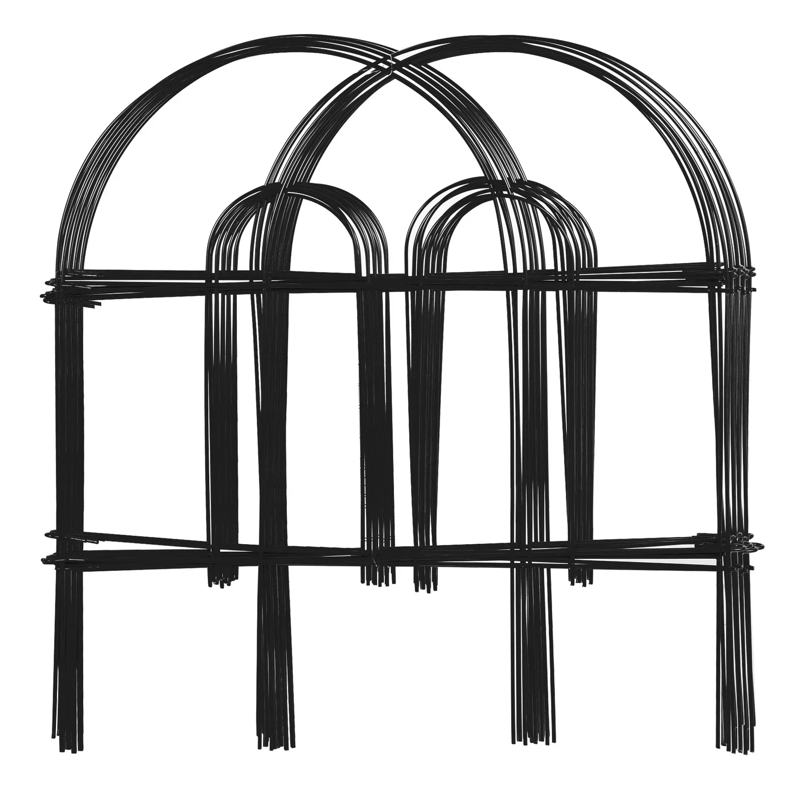 

35 PCS Garden Fence 18'' Metal Border Folding Fence Pannel Animal Barrier Yard