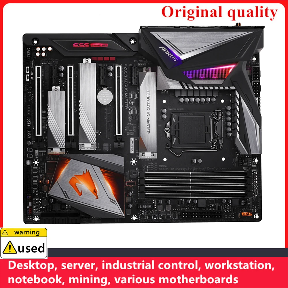 For Z390 AORUS MASTER Motherboards LGA 1151 DDR4 64GB ATX For Intel Z390 Desktop Mainboard M.2 NVME SATA III