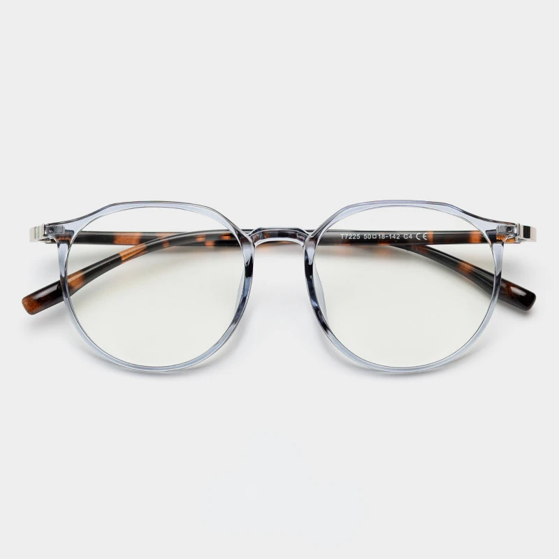 T7225 new light TR90 Korean trendy personality polygonal myopia glasses frame men and women literary flat frame