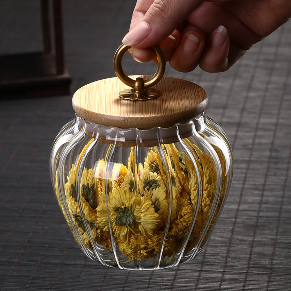 

350Ml Glass Seal Canister Food Grade Storage Jar Airtight Kitchen Container For Tea Cereal Honey Household Use Dust-Resistant