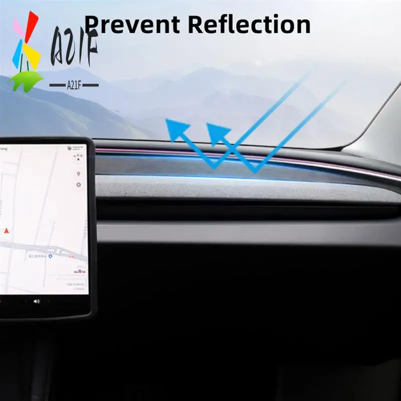 

A21F-For Tesla Model 3 Highland 2024 Dashboard Cover Pad Sunshade Protector Anti-UV Dash Mat Sun-Shading Non-Slip Cover