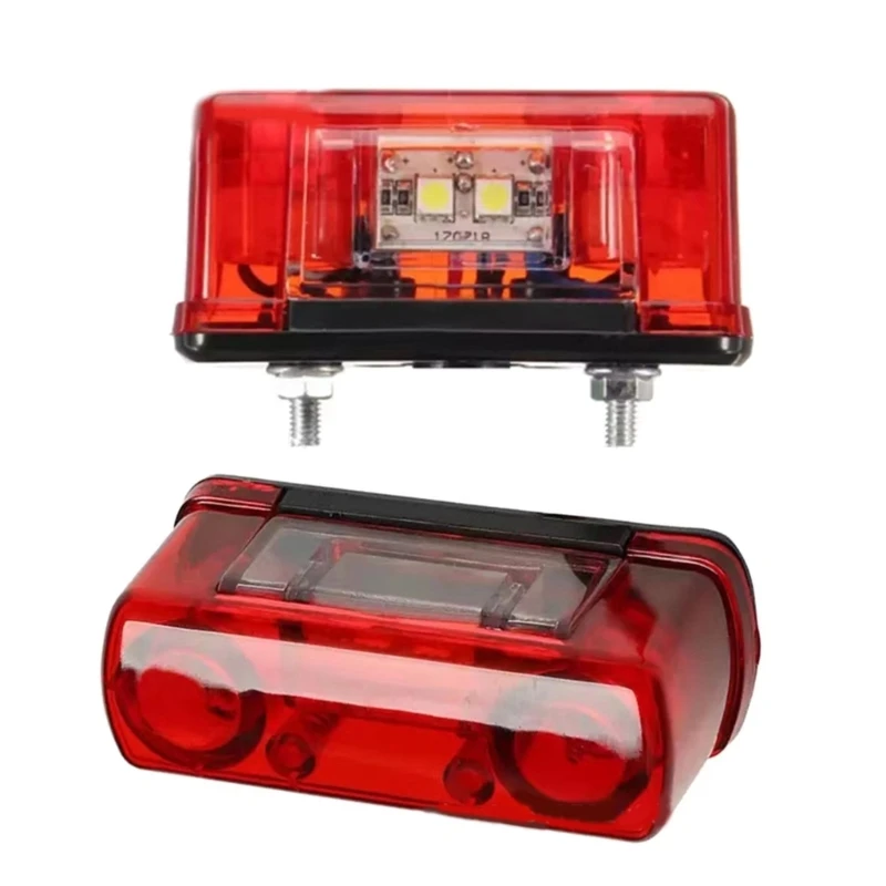 Replacement License Number Plate Light 4 LEDs License Plate Rear Tail Light Lamp Universal License Lamp Waterproof