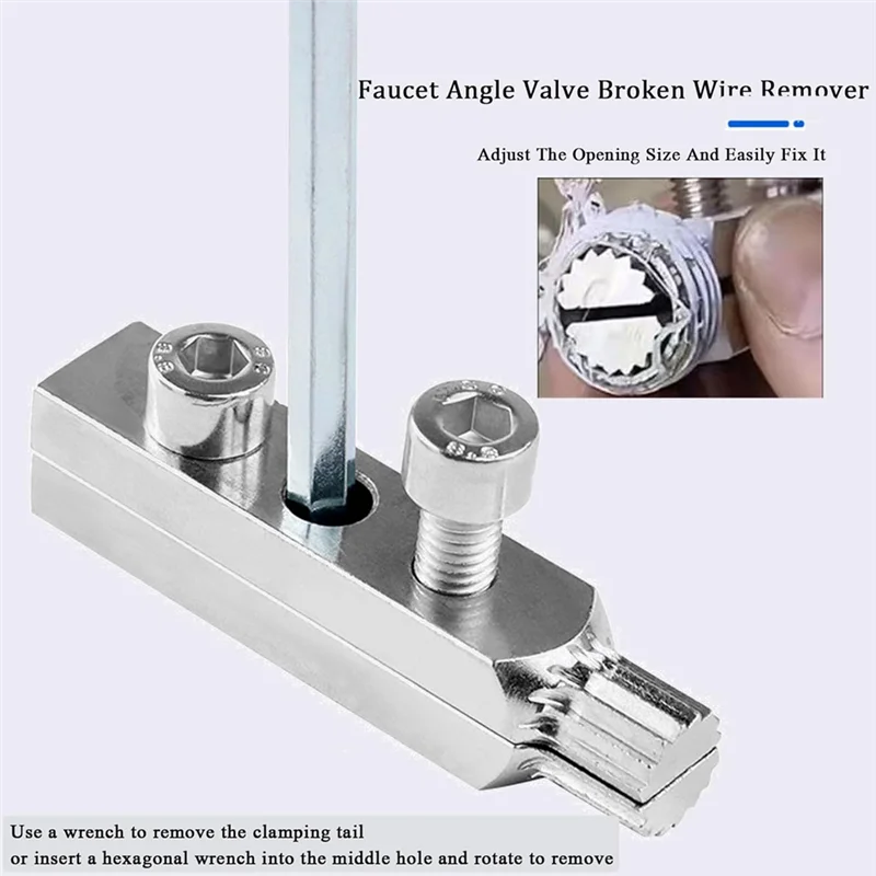 RMWIN-Broken Faucet Removal Tool Stripping Screw Extractor Set Function Handle Broken Screw Removal Tool Bolt Extractor Kit