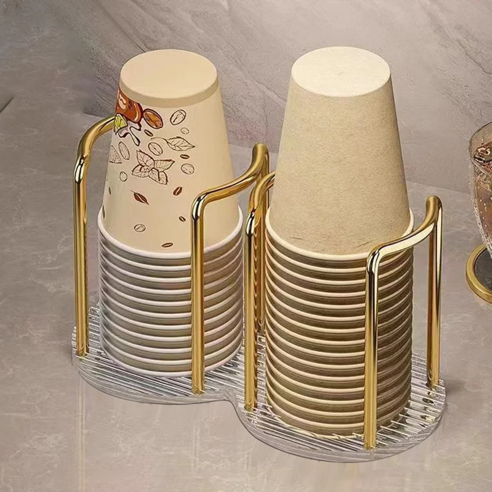 New Disposable Cup Storage Holder Water Tea Cups Dispenser Rack Shelf with Longer Stick Mug Display Stand Home Organizer - view 4