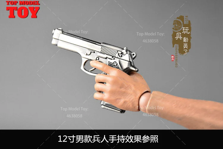 1/6 Soldier Miniature Small Gun Weapon Model MP5K R1895 P92 Colt left Wheel Glock Shotgun For 12