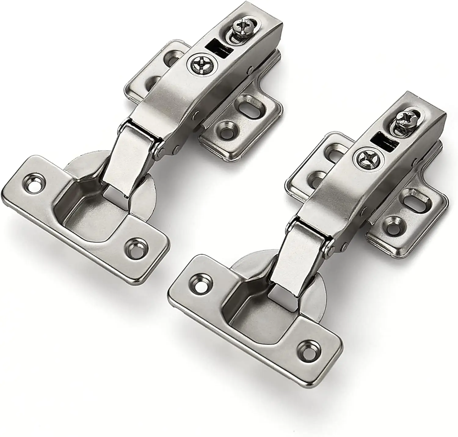 

60 Pack 30 Pairs European Kitchen Cabinet Hinges Soft Close Full Overlay Door Heavy-Duty Frameless Adjustable Concealed