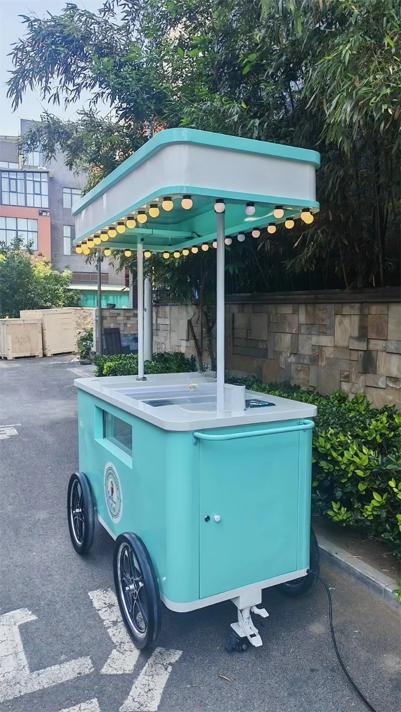 Custom Hand Push Cart Food Cart Ice Cream Cart Premium Durable Construction for Business Use