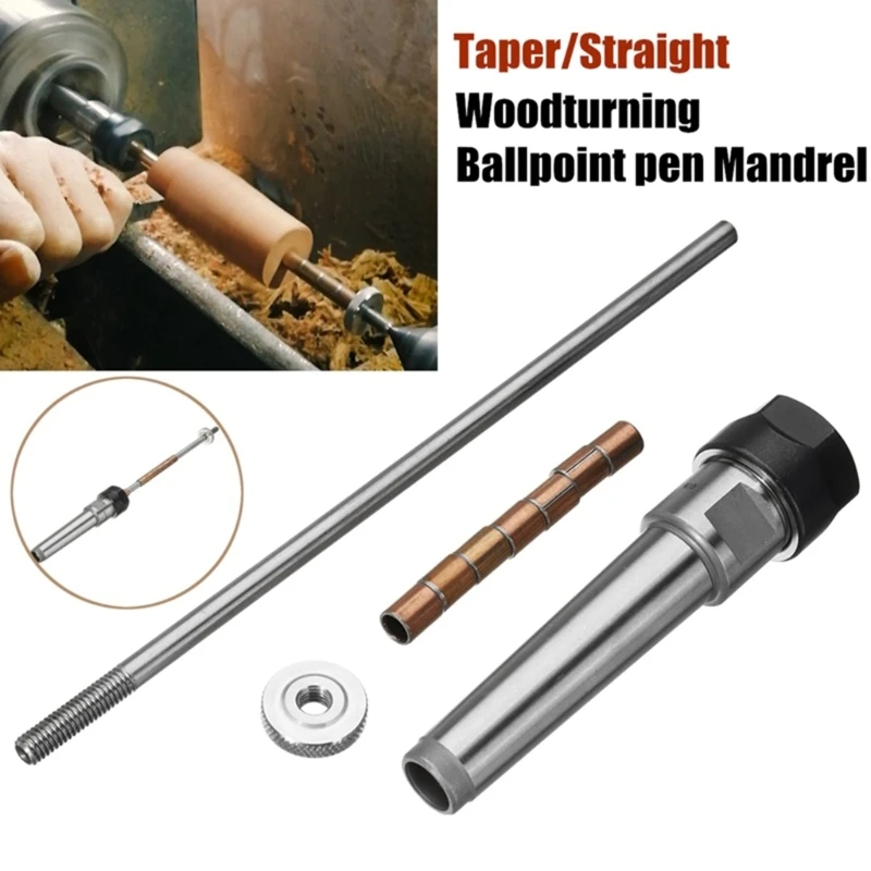 

Woodworking Tool Pen Wood Turning Mandrel Woodworking Pen Mandrel Lathe Parts Mechanical Accessory Tool Taper Shank KXRE