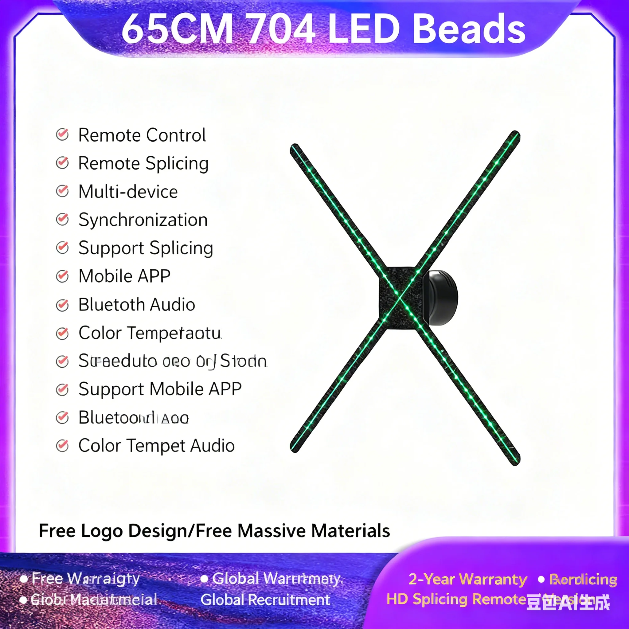 

Holographic Fan Projector 3D Naked Eye, Air Suspended Hologram Advertising Machine, Screenless Stereo Imaging, Novel Visual Disp